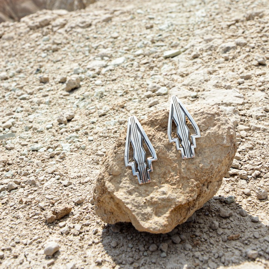 Sterling Silver Arrow Pull-Through Earrings – Dangle Style, 925 Silver, No Stone, Gift Ready